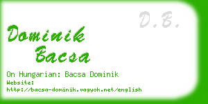 dominik bacsa business card